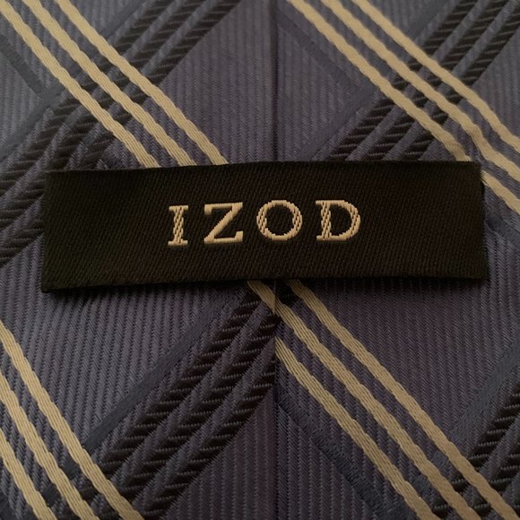IZOD Blue Striped Men's Necktie - Picture 3 of 8